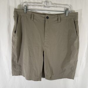 Saxx Ballpark Pouch Shorts Men's 34 Khaki Go To town 2N1 Chino Zip Lined